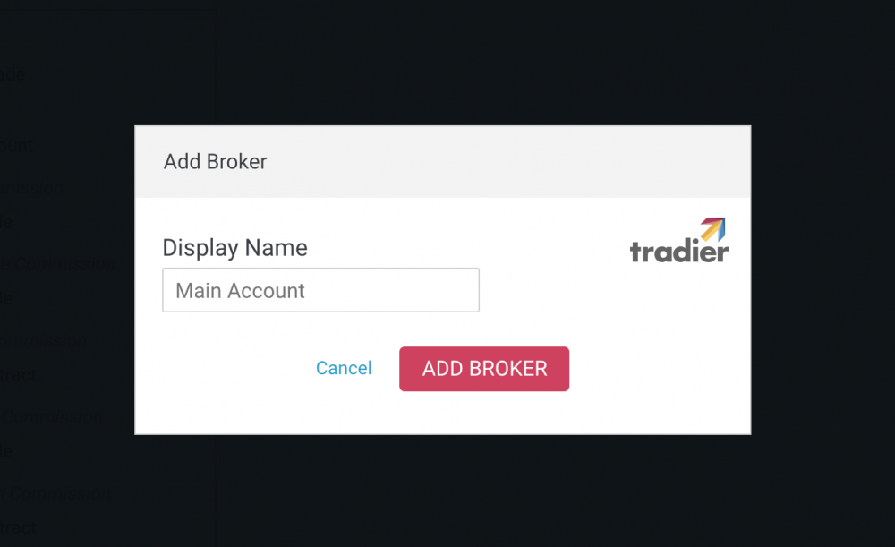 Adding a broker to Options Cafe Adding a broker to Options Cafe